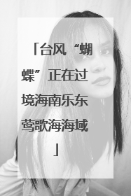 台风“蝴蝶”正在过境海南乐东莺歌海海域