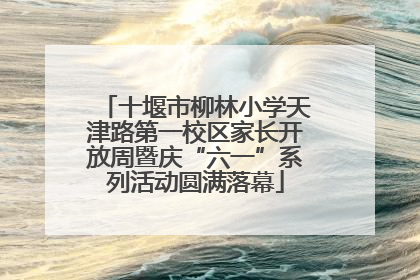 十堰市柳林小学天津路第一校区家长开放周暨庆“六一”系列活动圆满落幕