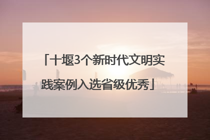 十堰3个新时代文明实践案例入选省级优秀