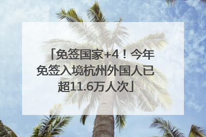 免签国家+4！今年免签入境杭州外国人已超11.6万人次