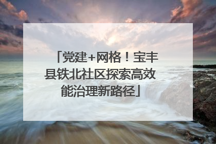 党建+网格！宝丰县铁北社区探索高效能治理新路径