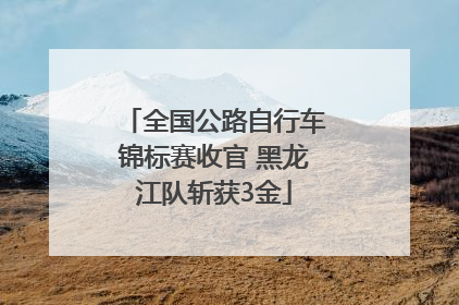全国公路自行车锦标赛收官 黑龙江队斩获3金