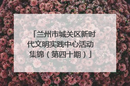 兰州市城关区新时代文明实践中心活动集锦（第四十期）