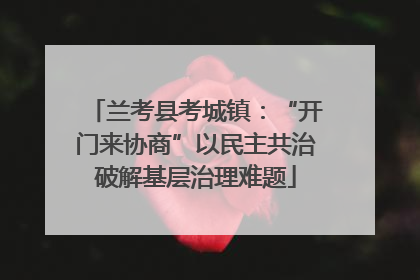 兰考县考城镇：“开门来协商”以民主共治破解基层治理难题