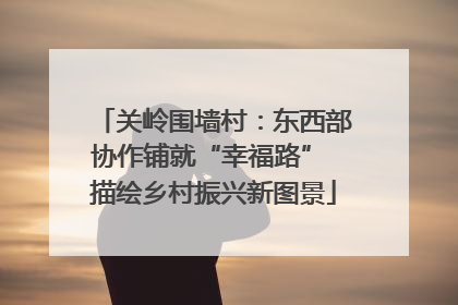 关岭围墙村：东西部协作铺就“幸福路” 描绘乡村振兴新图景