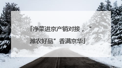 净菜进京产销对接，“潍农好品”香满京华
