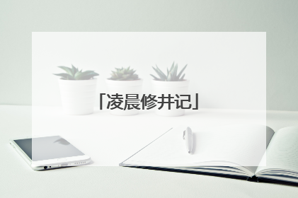 凌晨修井记