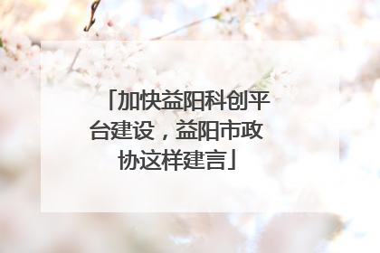 加快益阳科创平台建设，益阳市政协这样建言