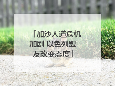 加沙人道危机加剧 以色列盟友改变态度