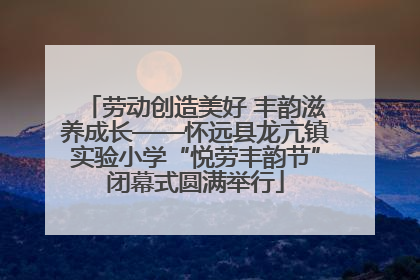 劳动创造美好 丰韵滋养成长——怀远县龙亢镇实验小学“悦劳丰韵节”闭幕式圆满举行