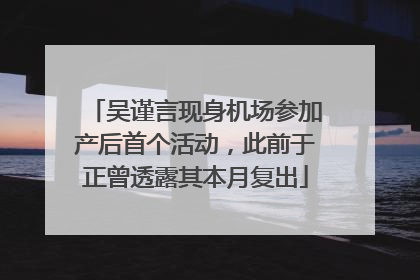 吴谨言现身机场参加产后首个活动，此前于正曾透露其本月复出