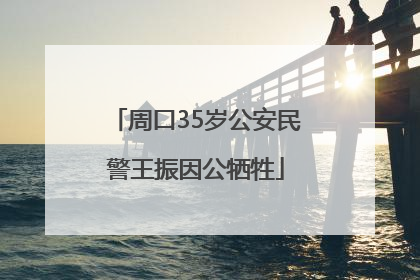 周口35岁公安民警王振因公牺牲