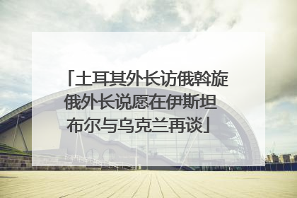 土耳其外长访俄斡旋 俄外长说愿在伊斯坦布尔与乌克兰再谈