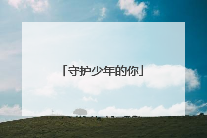 守护少年的你