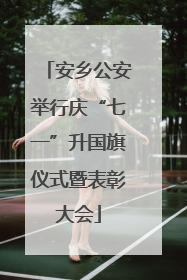 安乡公安举行庆“七一”升国旗仪式暨表彰大会