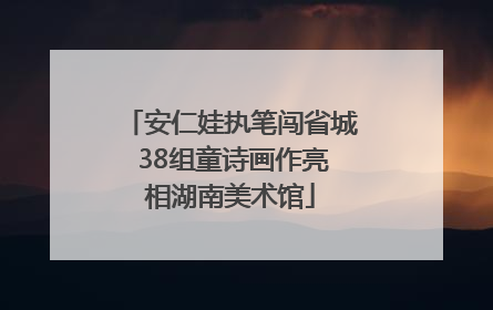 安仁娃执笔闯省城 38组童诗画作亮相湖南美术馆