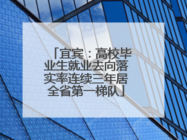 宜宾：高校毕业生就业去向落实率连续三年居全省第一梯队
