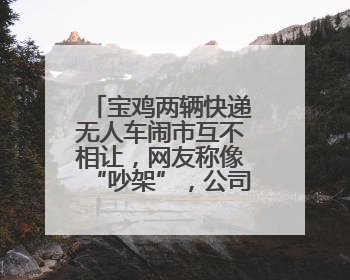 宝鸡两辆快递无人车闹市互不相让，网友称像“吵架”，公司：监测到异常会有技术或人为干预处置
