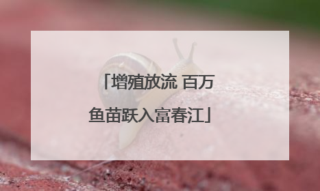 增殖放流 百万鱼苗跃入富春江