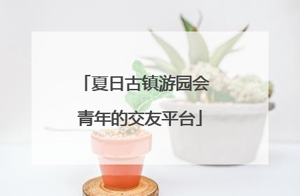 夏日古镇游园会 青年的交友平台