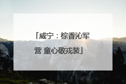 威宁：棕香沁军营 童心敬戎装