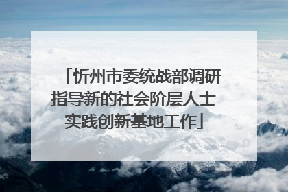 忻州市委统战部调研指导新的社会阶层人士实践创新基地工作