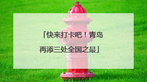 快来打卡吧！青岛再添三处全国之最