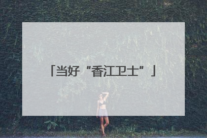当好“香江卫士”