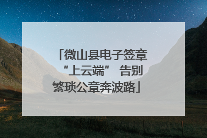 微山县电子签章“上云端” 告别繁琐公章奔波路