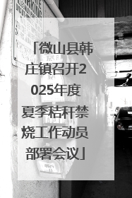 微山县韩庄镇召开2025年度夏季秸秆禁烧工作动员部署会议