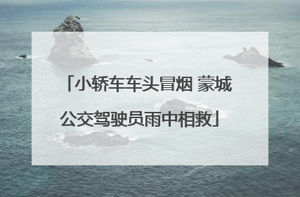 小轿车车头冒烟 蒙城公交驾驶员雨中相救
