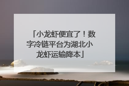 小龙虾便宜了！数字冷链平台为湖北小龙虾运输降本