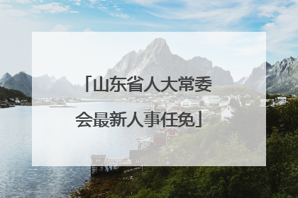 山东省人大常委会最新人事任免