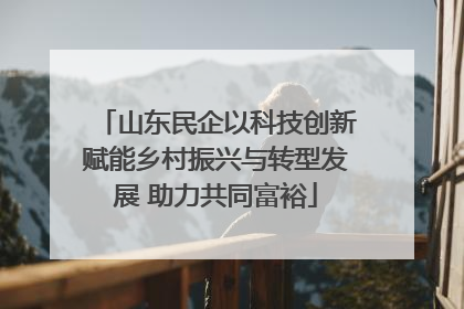 山东民企以科技创新赋能乡村振兴与转型发展 助力共同富裕