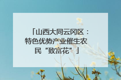山西大同云冈区：特色优势产业催生农民“致富花”