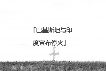 巴基斯坦与印度宣布停火