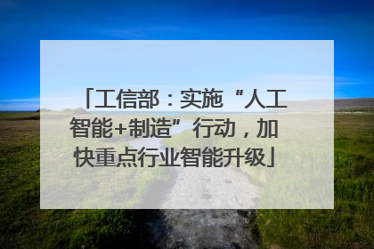 工信部：实施“人工智能+制造”行动，加快重点行业智能升级
