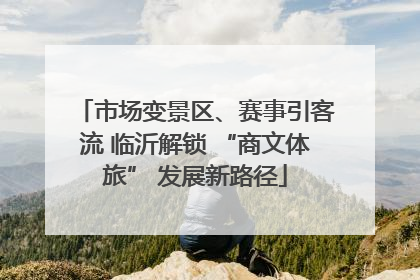市场变景区、赛事引客流 临沂解锁 “商文体旅” 发展新路径