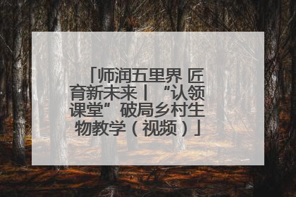 师润五里界 匠育新未来丨“认领课堂”破局乡村生物教学（视频）