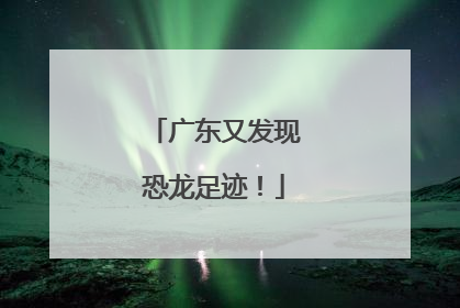 广东又发现恐龙足迹！