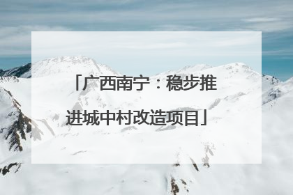 广西南宁：稳步推进城中村改造项目