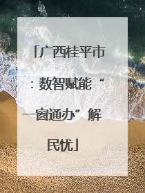 广西桂平市：数智赋能“一窗通办”解民忧