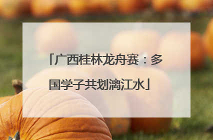 广西桂林龙舟赛：多国学子共划漓江水