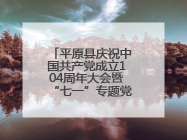平原县庆祝中国共产党成立104周年大会暨“七一”专题党课报告会召开