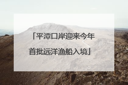 平潭口岸迎来今年首批远洋渔船入境