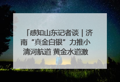 感知山东记者谈｜济南“真金白银”力推小清河航道 黄金水道激活区域经济新动能