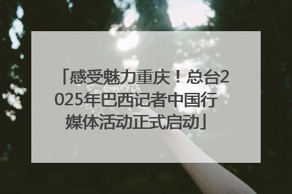感受魅力重庆！总台2025年巴西记者中国行媒体活动正式启动