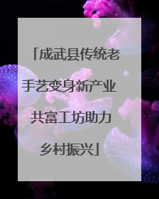 成武县传统老手艺变身新产业 共富工坊助力乡村振兴