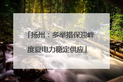 扬州：多举措保迎峰度夏电力稳定供应