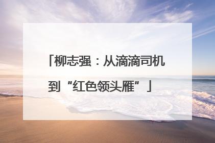 柳志强：从滴滴司机到“红色领头雁”